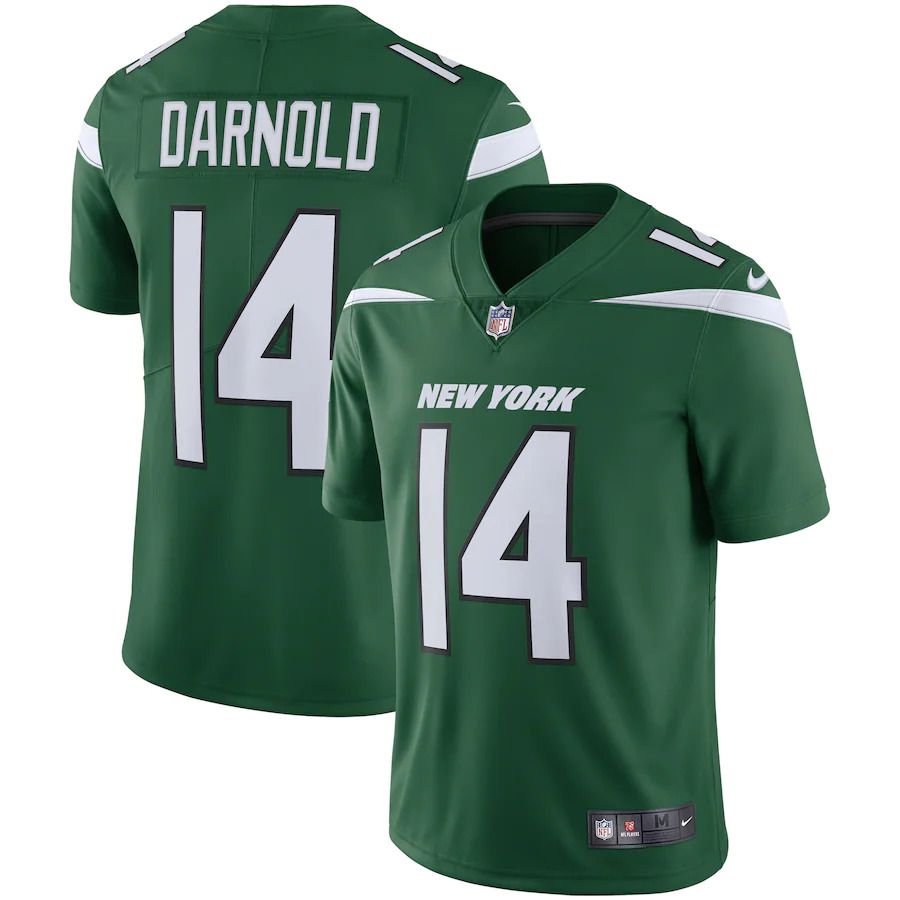 Men New York Jets #14 Sam Darnold Nike Gotham Green Vapor Limited NFL Jersey